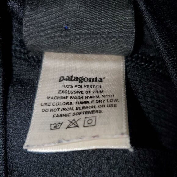 VTG Patagonia Capilene 1/4 Zip Pullover Women's XL Black Base-Layer USA - Picture 6 of 6